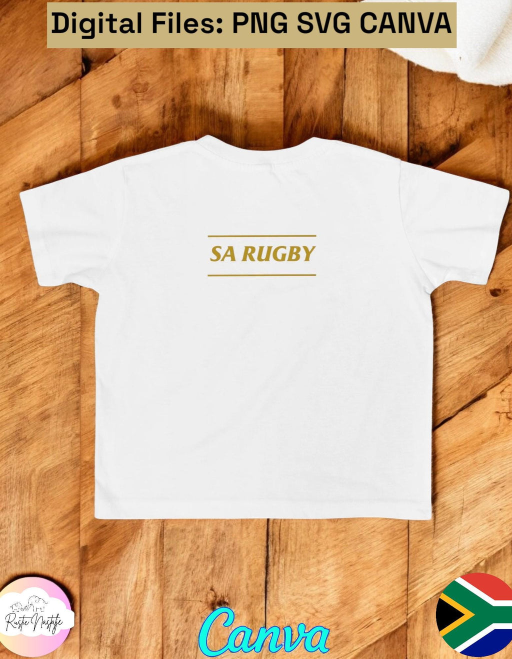 Personalized Baba Bokkie Baby T-Shirt: South African Rugby Fan