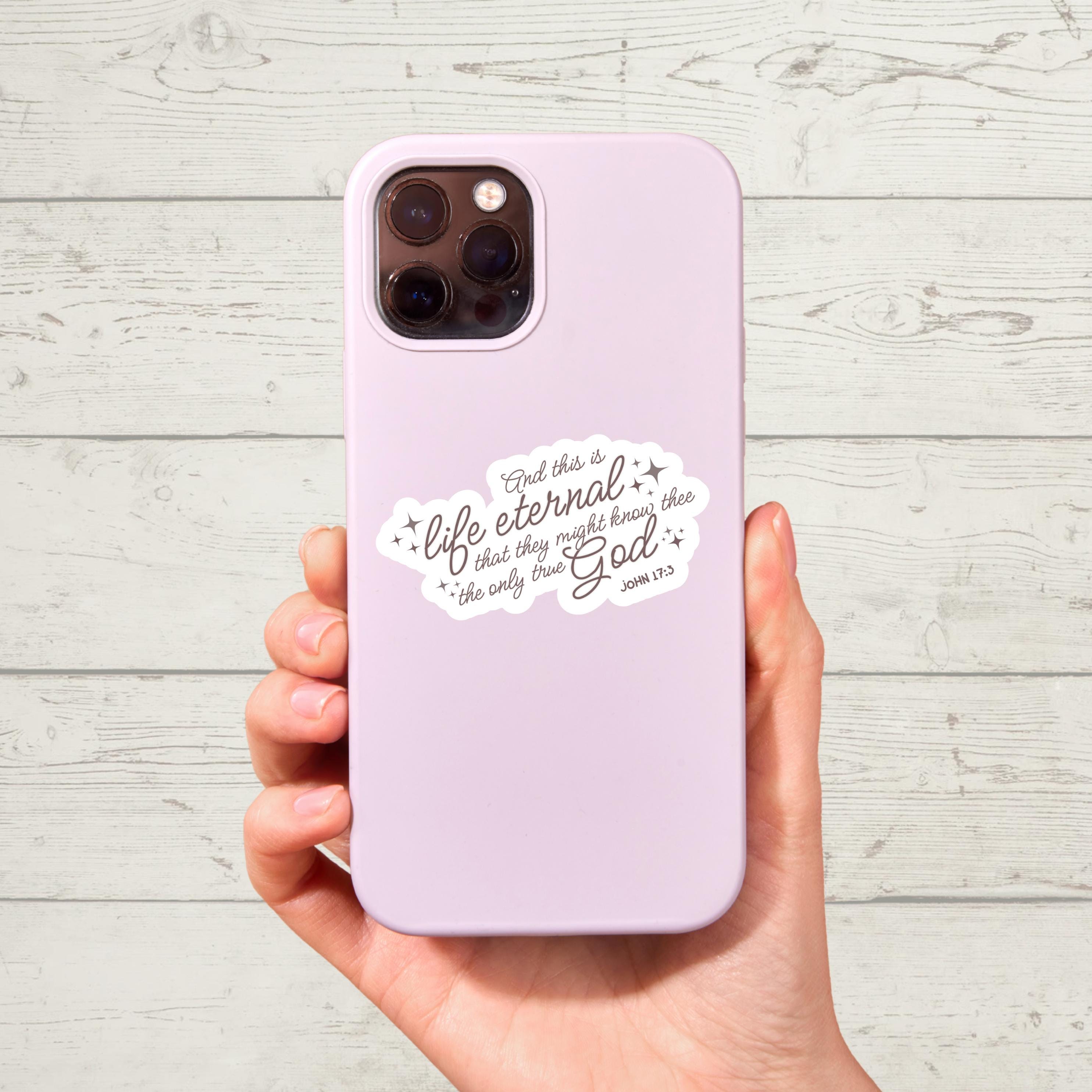 Life Eternal Sticker | John 17:3 Verse, Waterproof Vinyl Decal