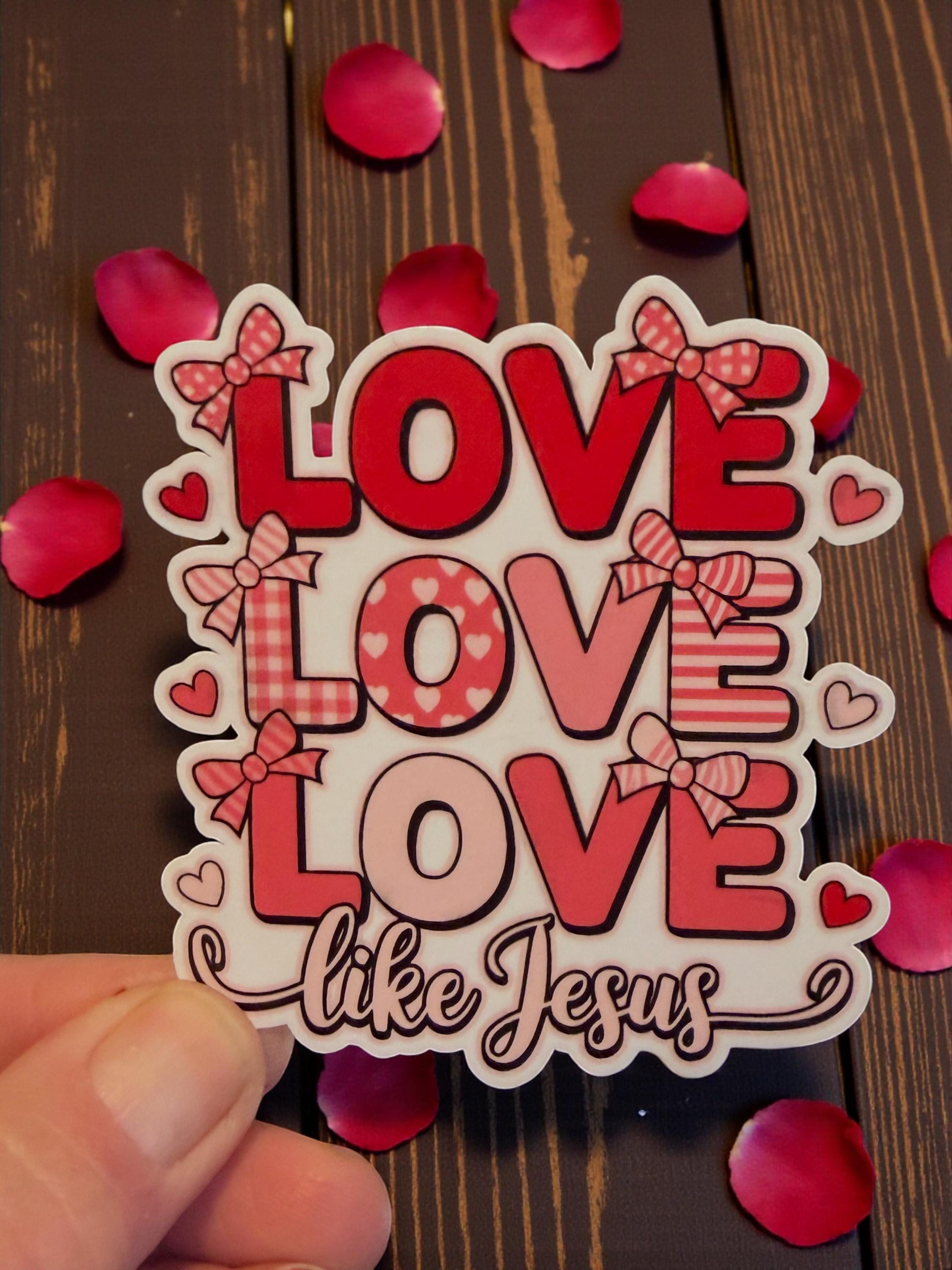 Christian Valentine's Day Stickers, Bible Verse Decals (Set of 10)