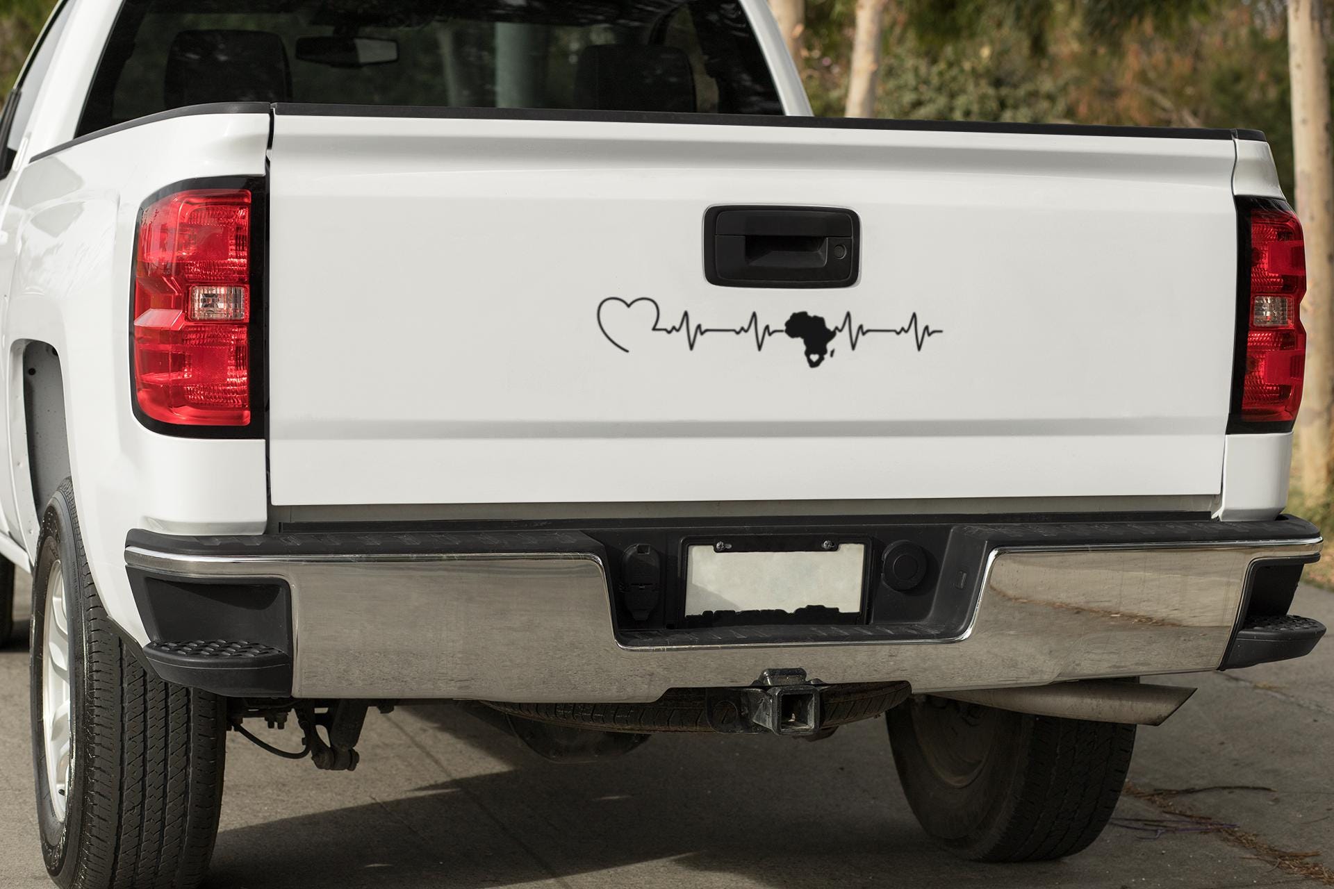 Africa Heartbeat Car Sticker: Love South Africa Vinyl Decal