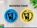 Funny Ostrich Garbage Can Stickers: South African Nostalgia Decals