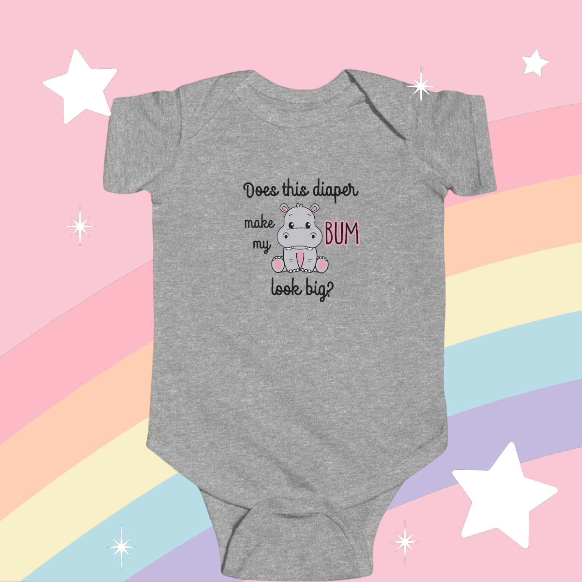 Hippo 'Big Bum' Baby Onesie, Funny Baby Shower Gift