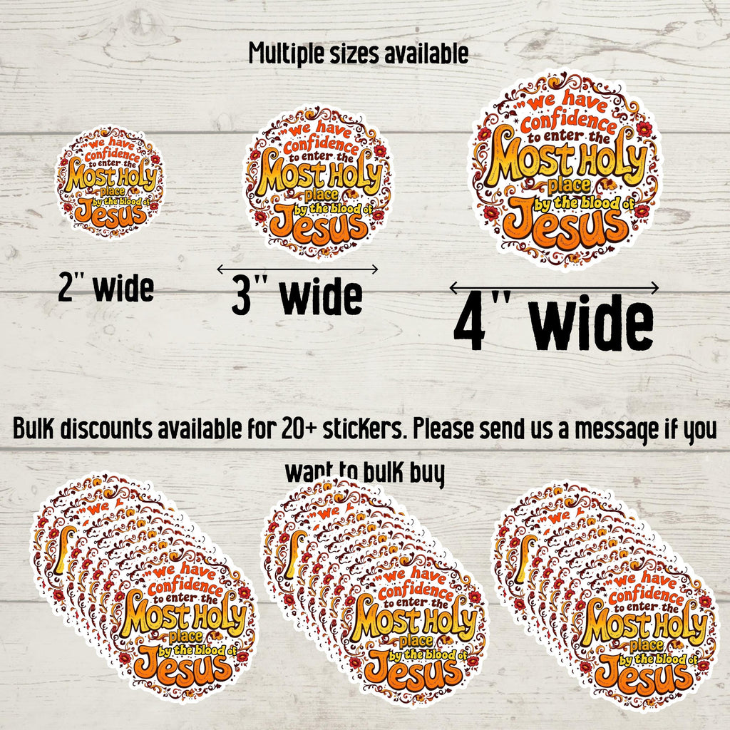 Most Holy Place Vinyl Sticker | Boho Christian Decal