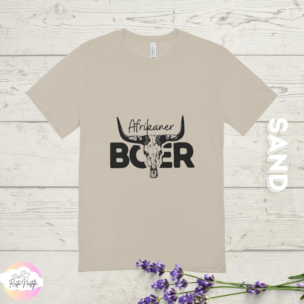 Afrikaner Boer T-Shirt: South African Heritage Bull Skull Graphic