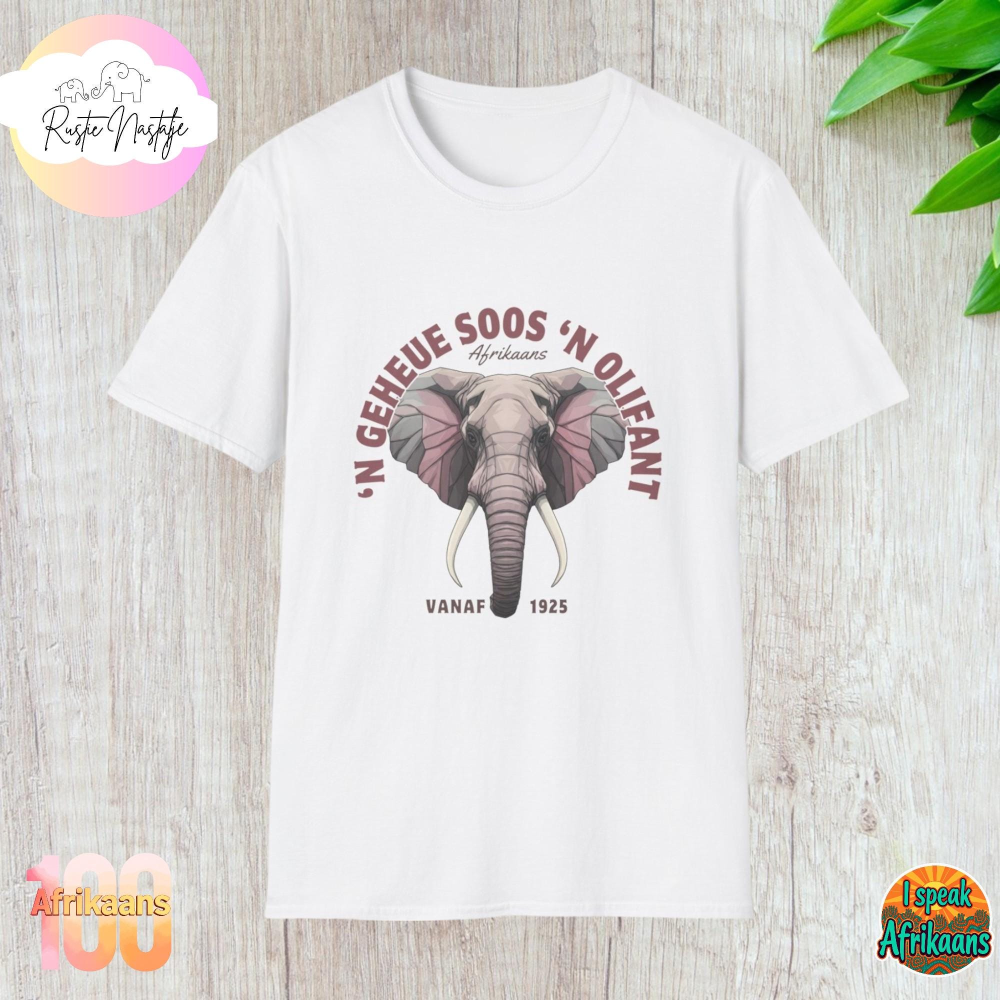 Afrikaans Elephant Memory T-Shirt: South African Gift