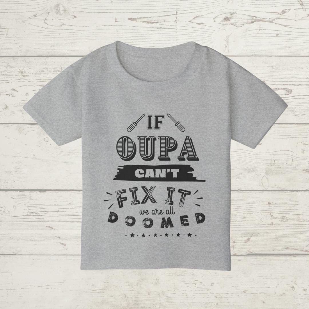 Oupa Fix It Kids T-Shirt, South African Grandfather Gift
