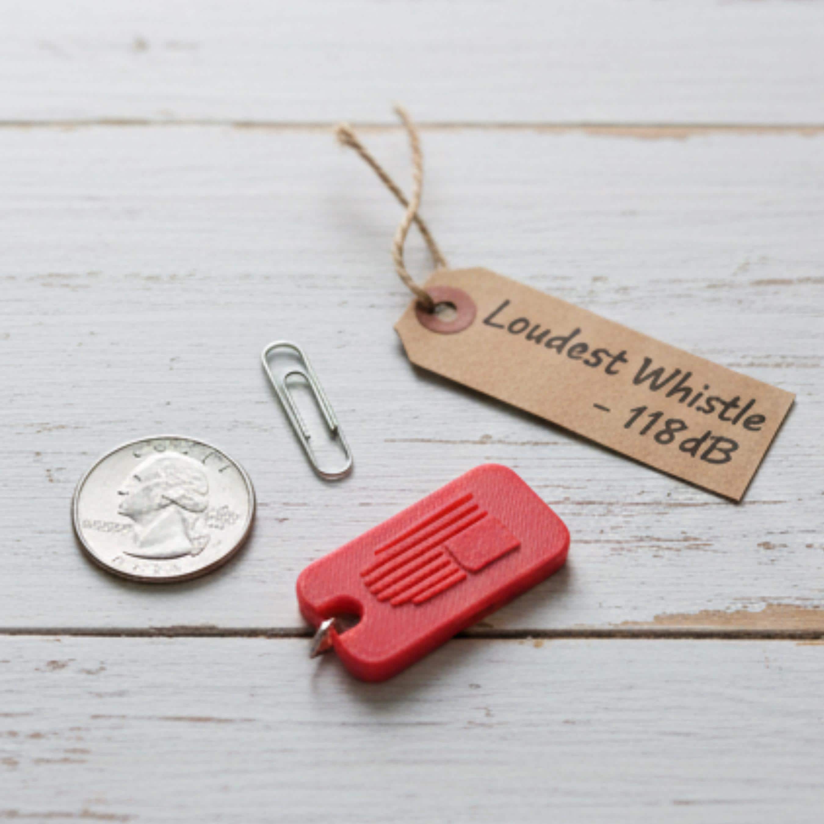 High Volume Survival Whistle - 3D Printed Personal Safety Keychain - Emergency Alert Whistle for Women & Seniors - Loud 118dB Signal Pod