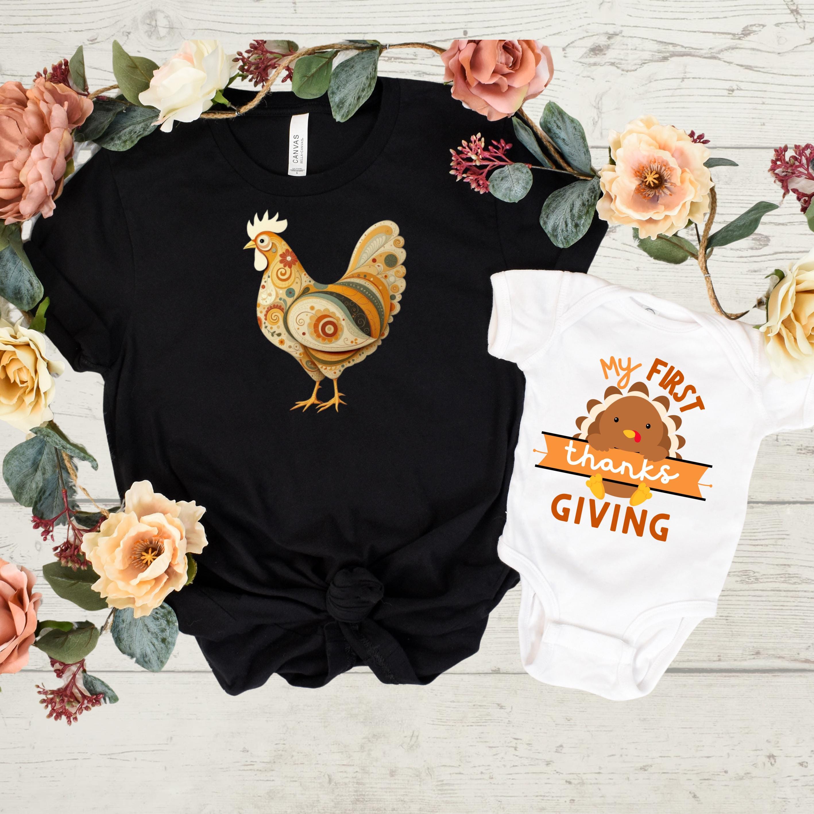 My First Thanksgiving SVG: Baby Turkey Design (Digital File)
