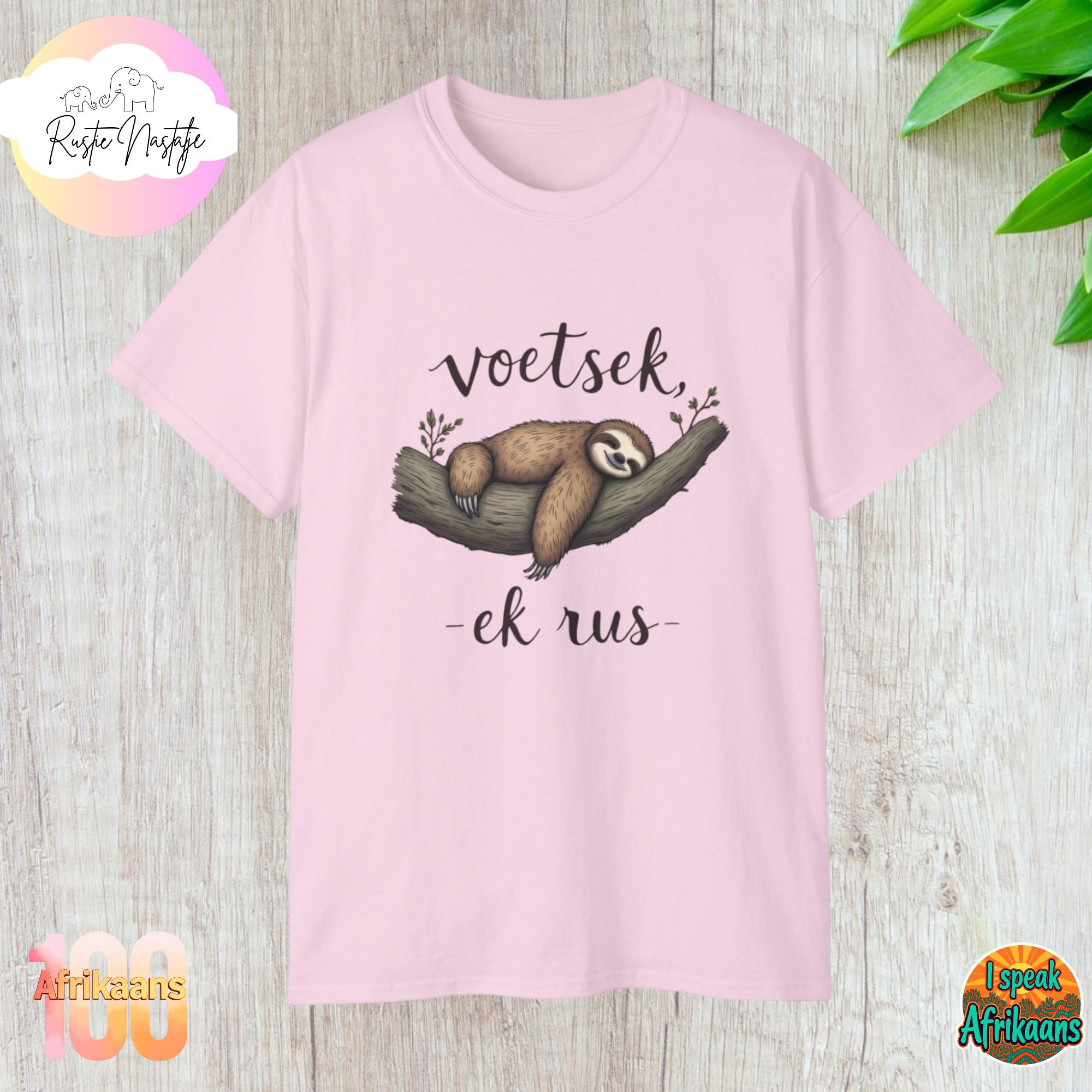 Afrikaans Sloth T-Shirt: Funny South African Tee