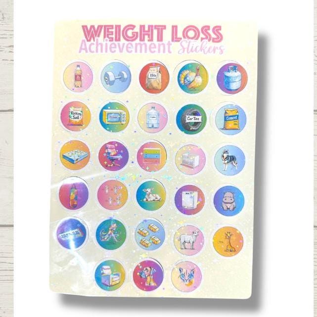 2026 Weight Loss Tracker with Stickers, Visual Pounds Lost Goal Chart, New Year Resolution Progress Map, Weight Loss Motivation Gift, 150lb