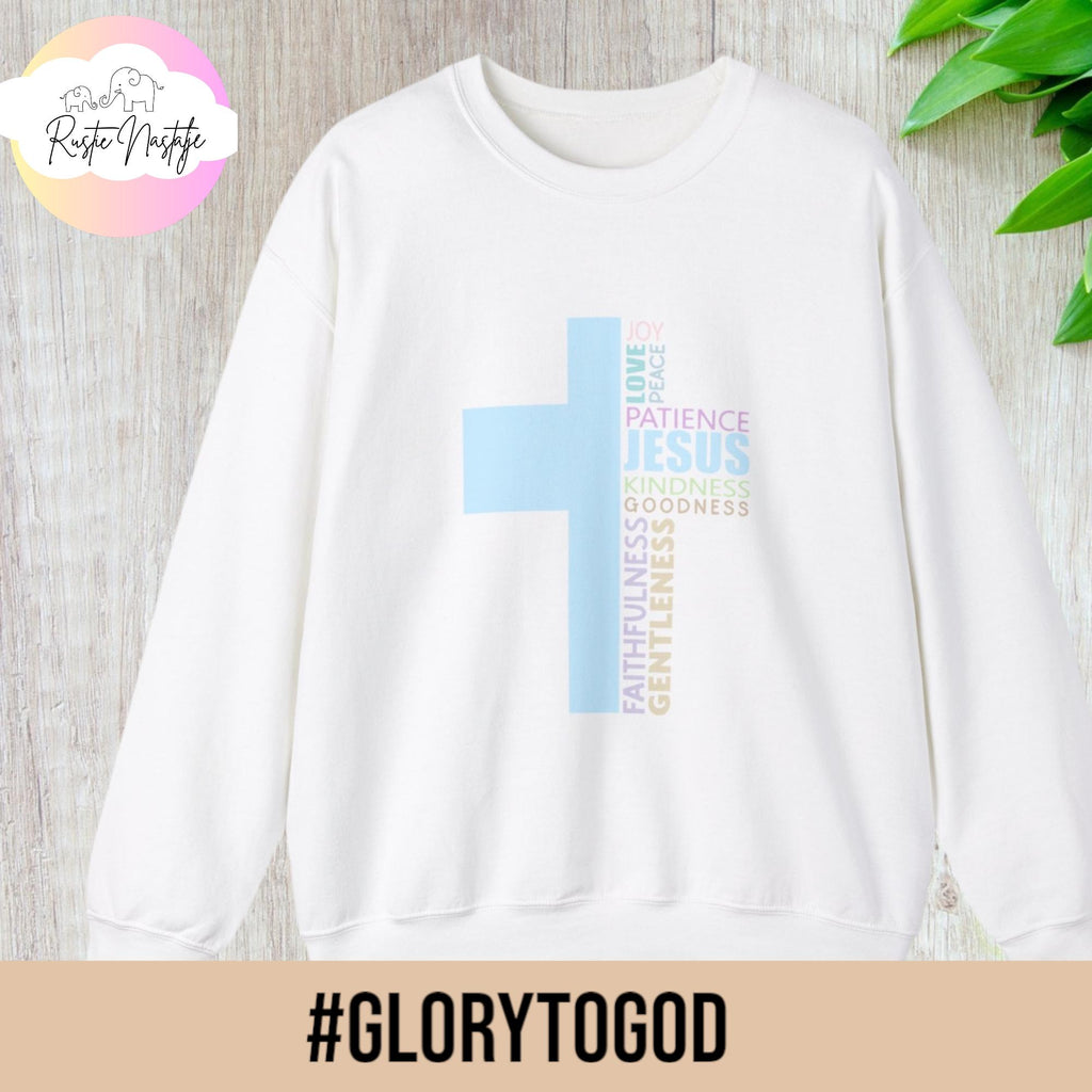 Fruits of the Spirit Cross Sweatshirt: Christian Apparel