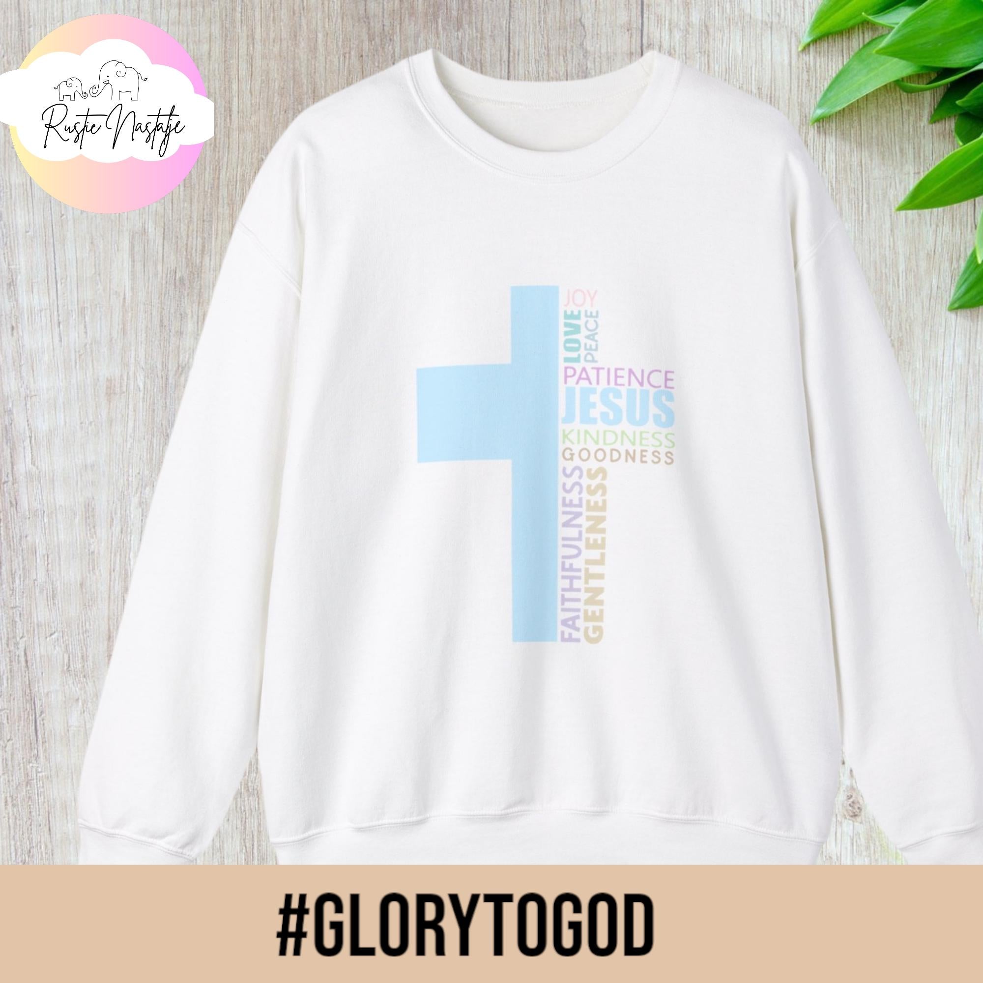 Fruits of the Spirit Cross Sweatshirt: Christian Apparel