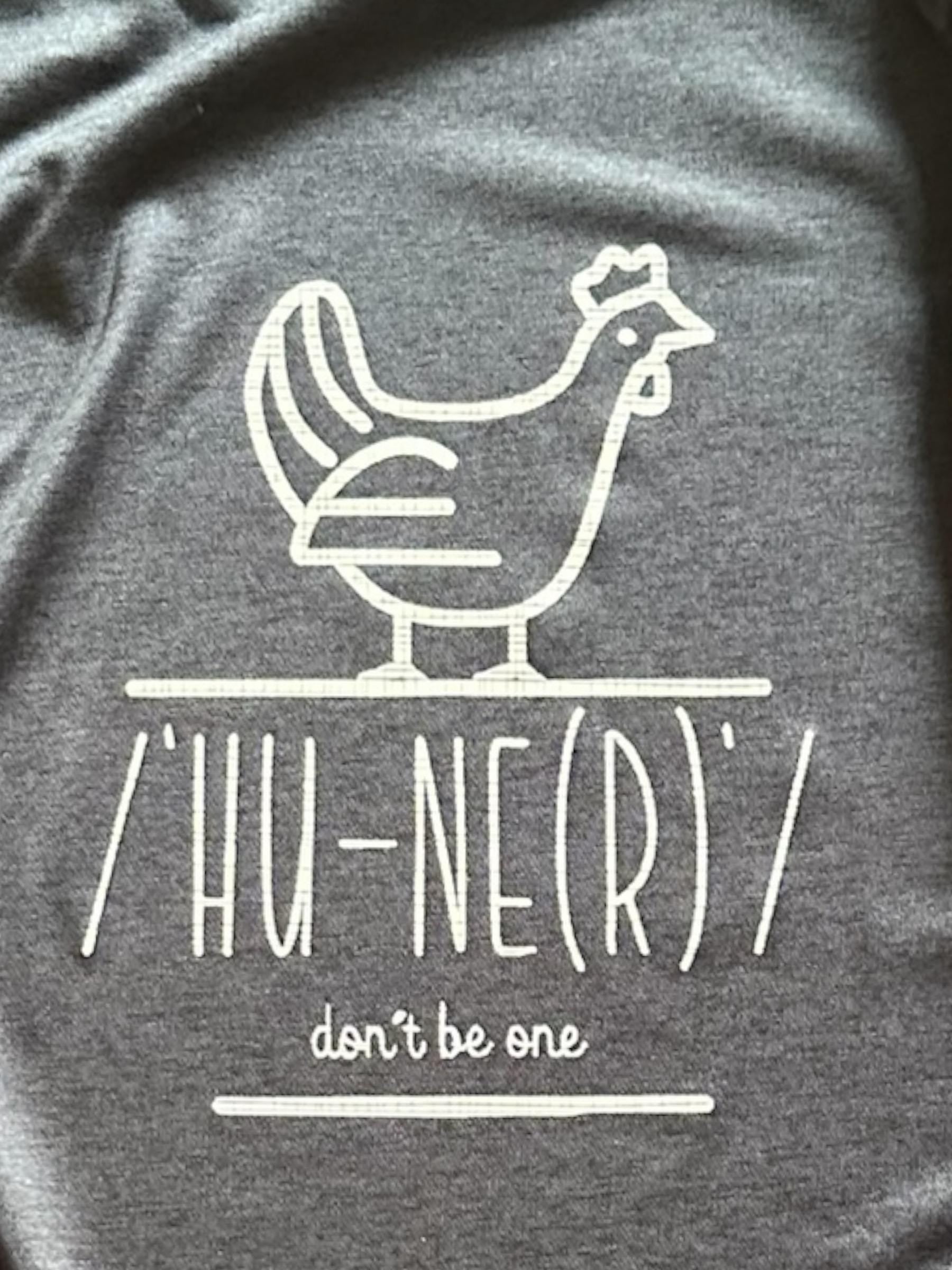 Funny Chicken 'Hu-ner(R)' T-shirt - South African Humor