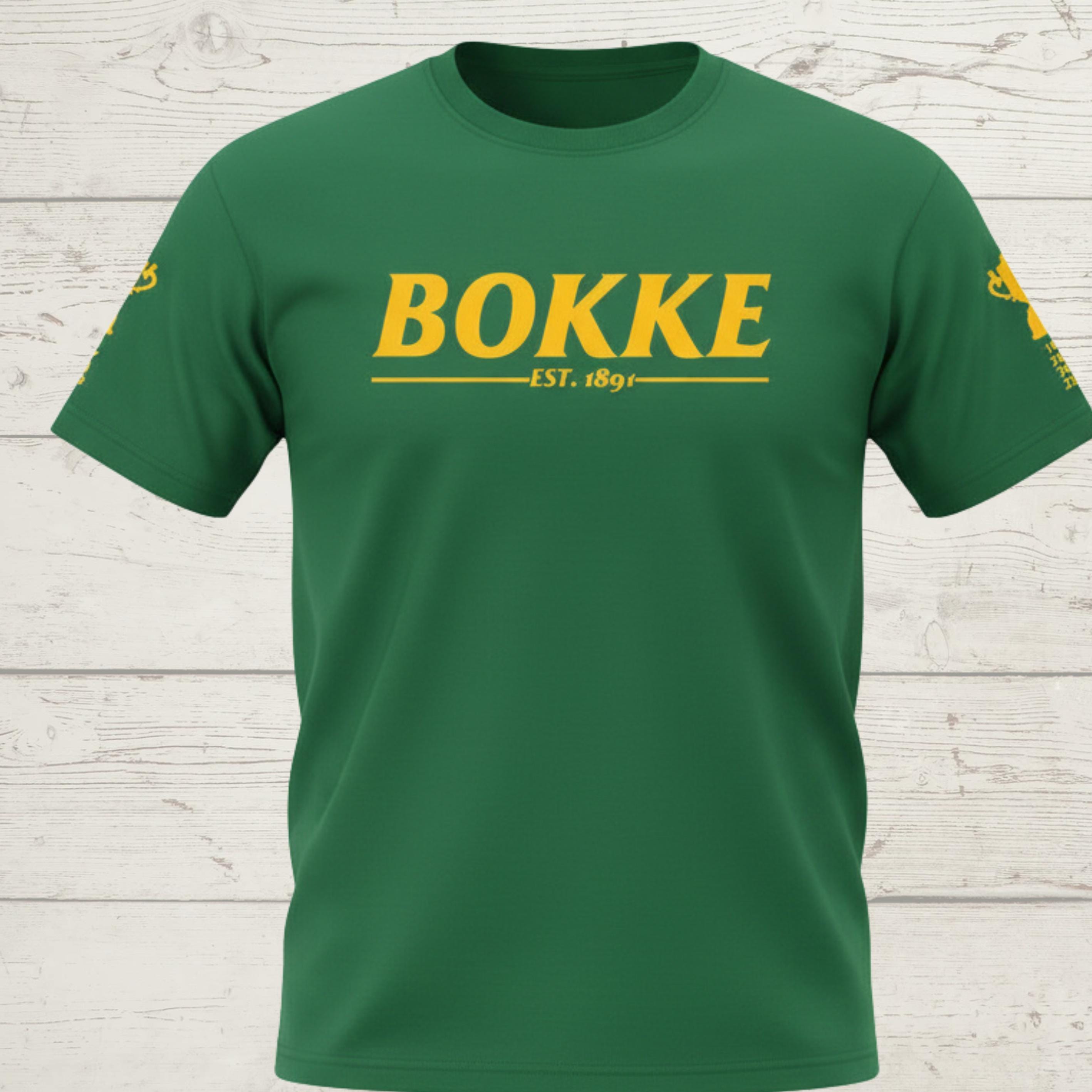 Bokke Rugby Shirt South Africa Fan Gift, Springbok Champion T-Shirt, SA Heritage Apparel, Green and Gold Supporters Tee, Unisex Adult Top