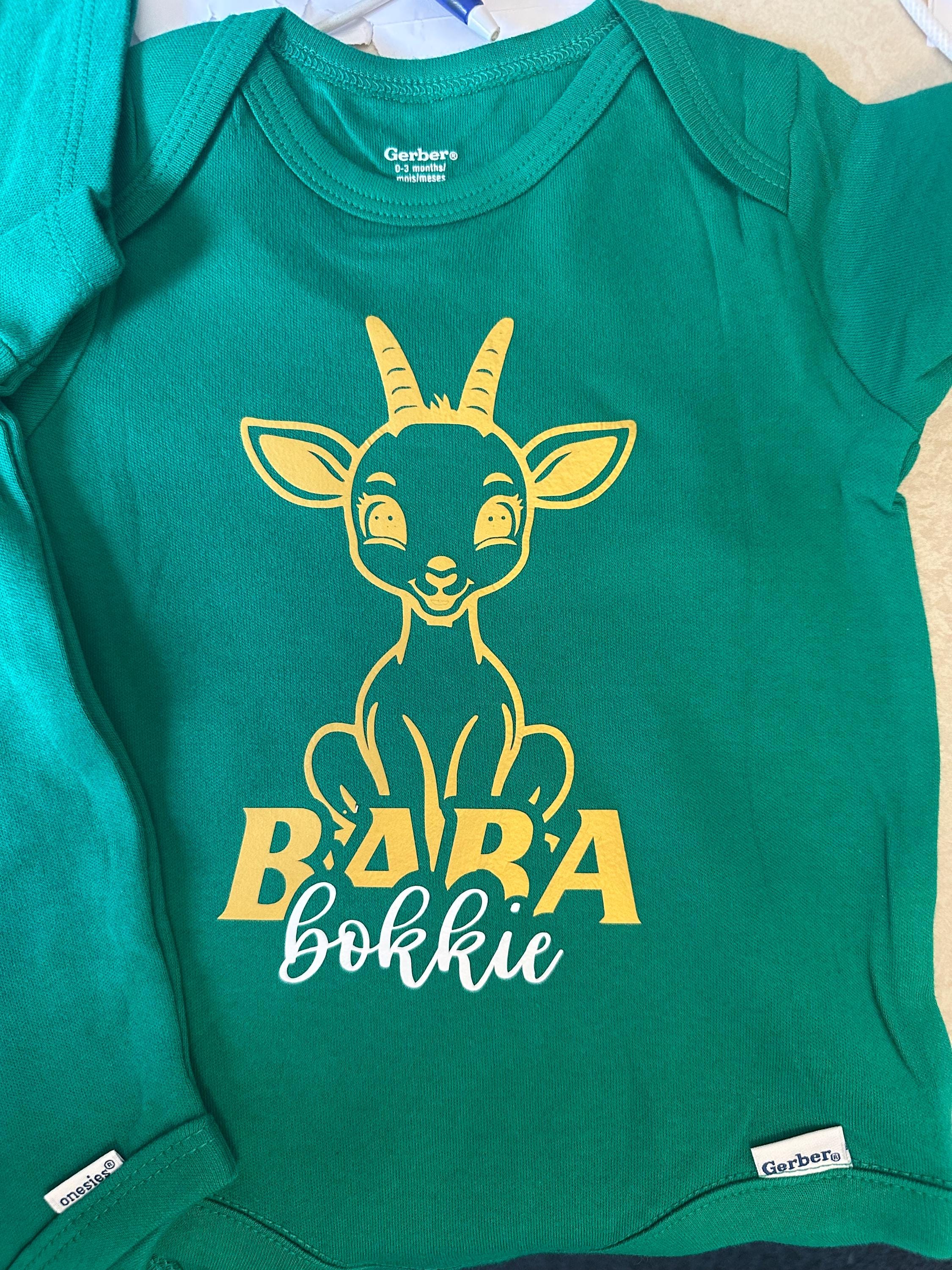 Personalized Baba Bokkie Baby T-Shirt: South African Rugby Fan