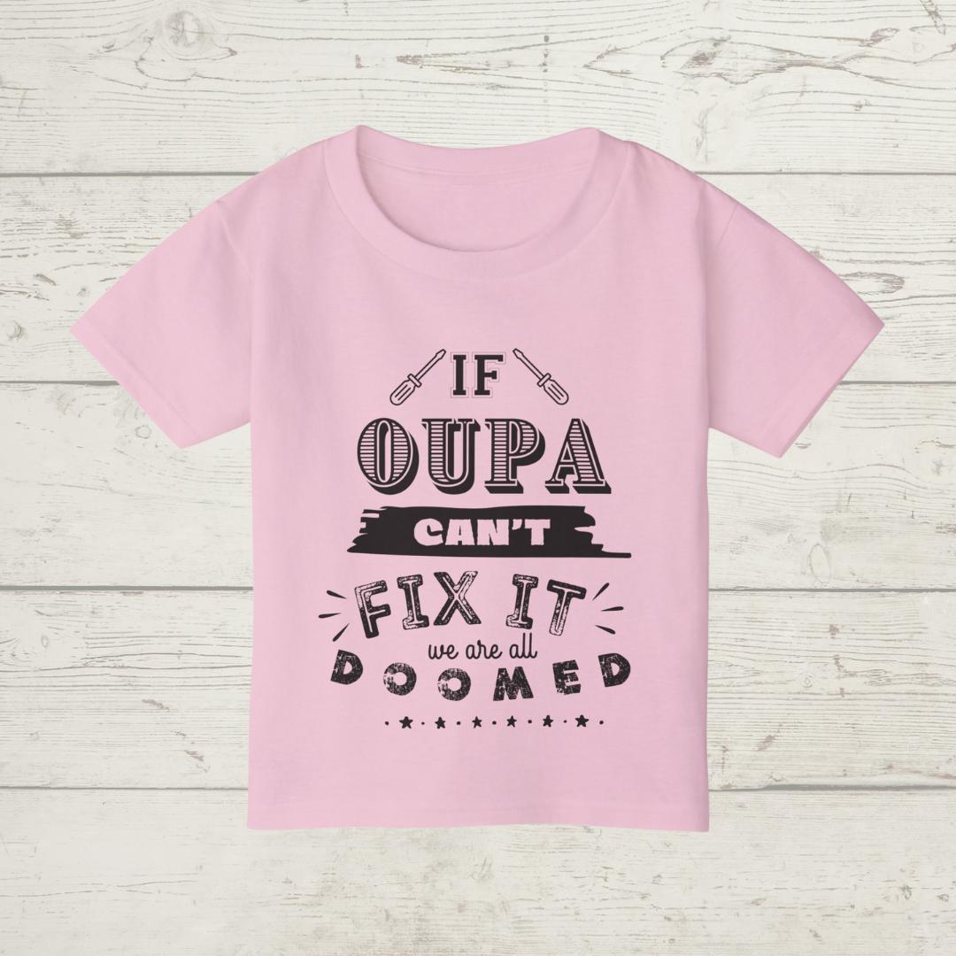 Oupa Fix It Kids T-Shirt, South African Grandfather Gift