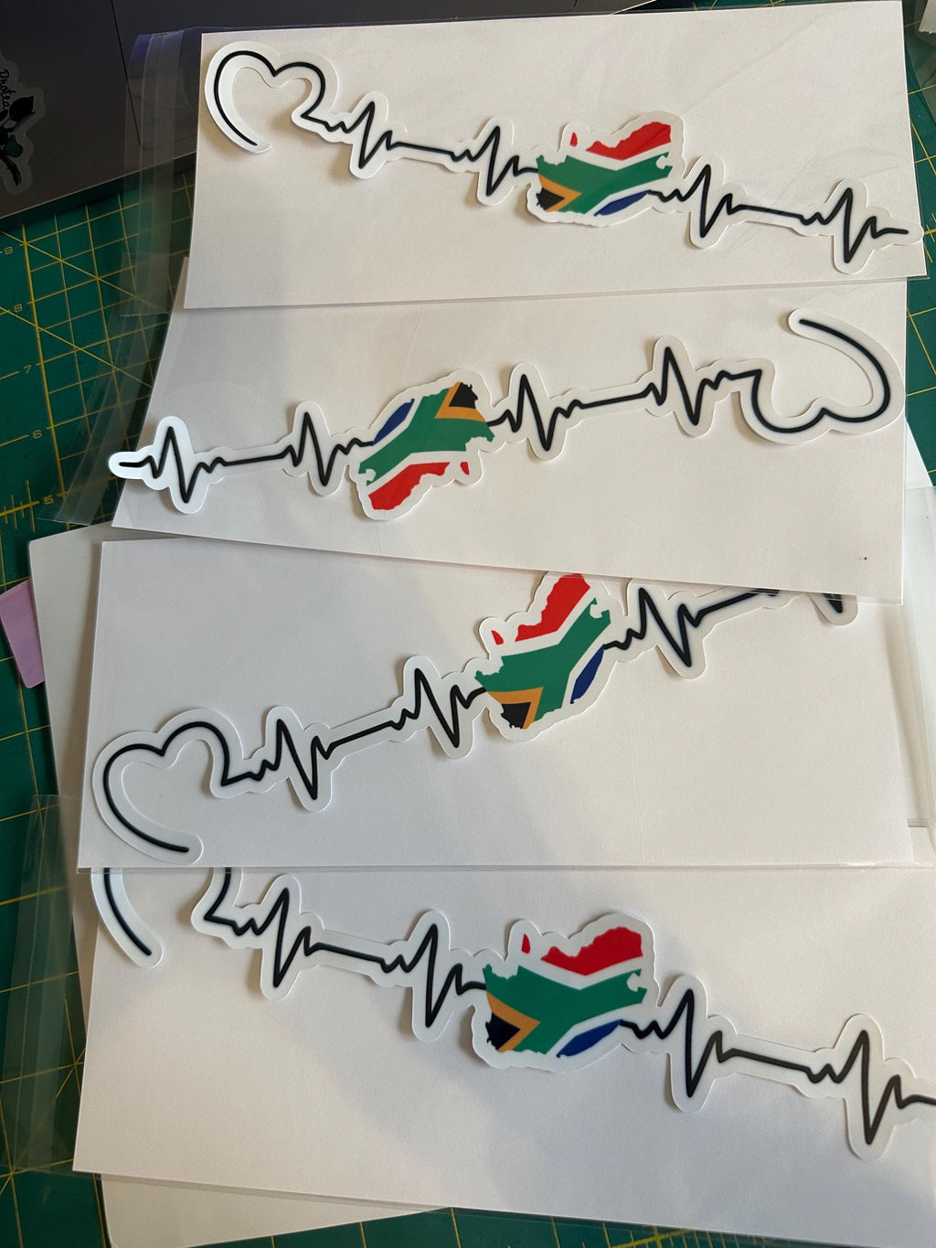 South Africa Heartbeat Car Sticker: SAFFA Pride Decal