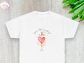 Christian T-Shirt: Watercolor Cross Heart Design, Mom Faith Tee