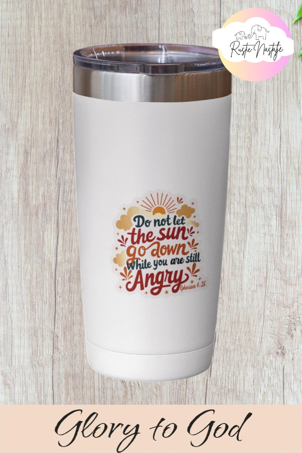 Waterproof Bible Verse Sticker: Do Not Let The Sun Go Down