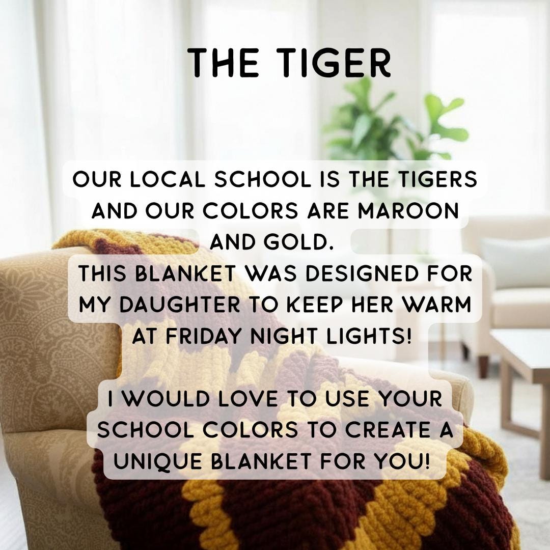 Personalized Chunky Knit School Spirit Blanket, Maroon and Gold Team Colors