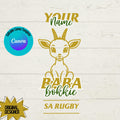 Personalized Baba Bokkie SA Rugby Design: Editable Canva Template (SVG, PNG Digital Download