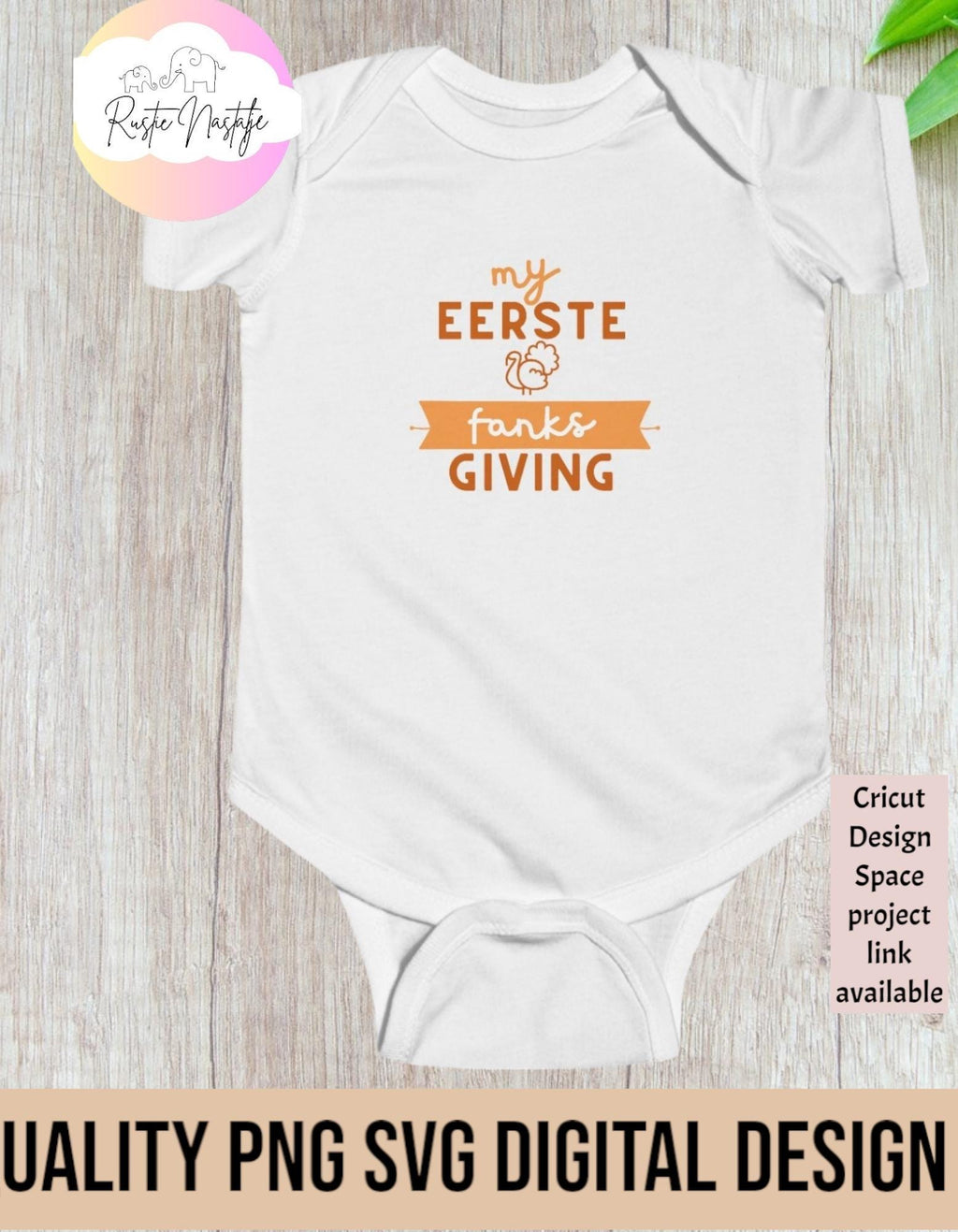 My Eerste Fanksgiving SVG PNG: Afrikaans Thanksgiving Shirt (Digital Design)