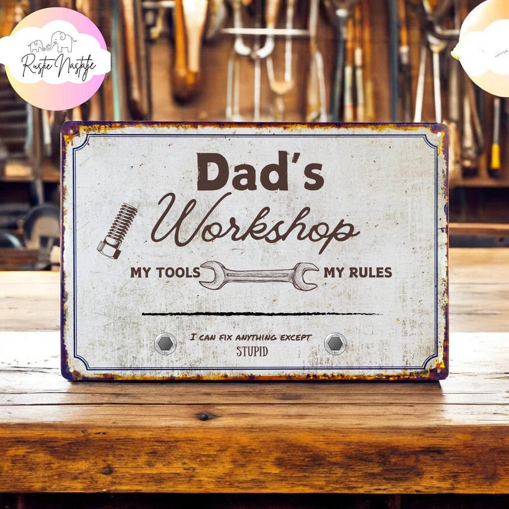 Custom Metal Garage Sign: Vintage Style Mechanic Gift