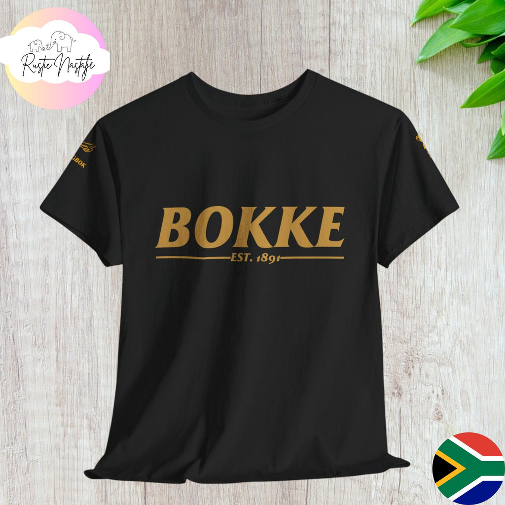 Springbok supporter Shirt, 2026 Rugby Tee, Bokke Game Day Apparel, South African Expat Gift, SA Fan T-Shirt, Green and Gold