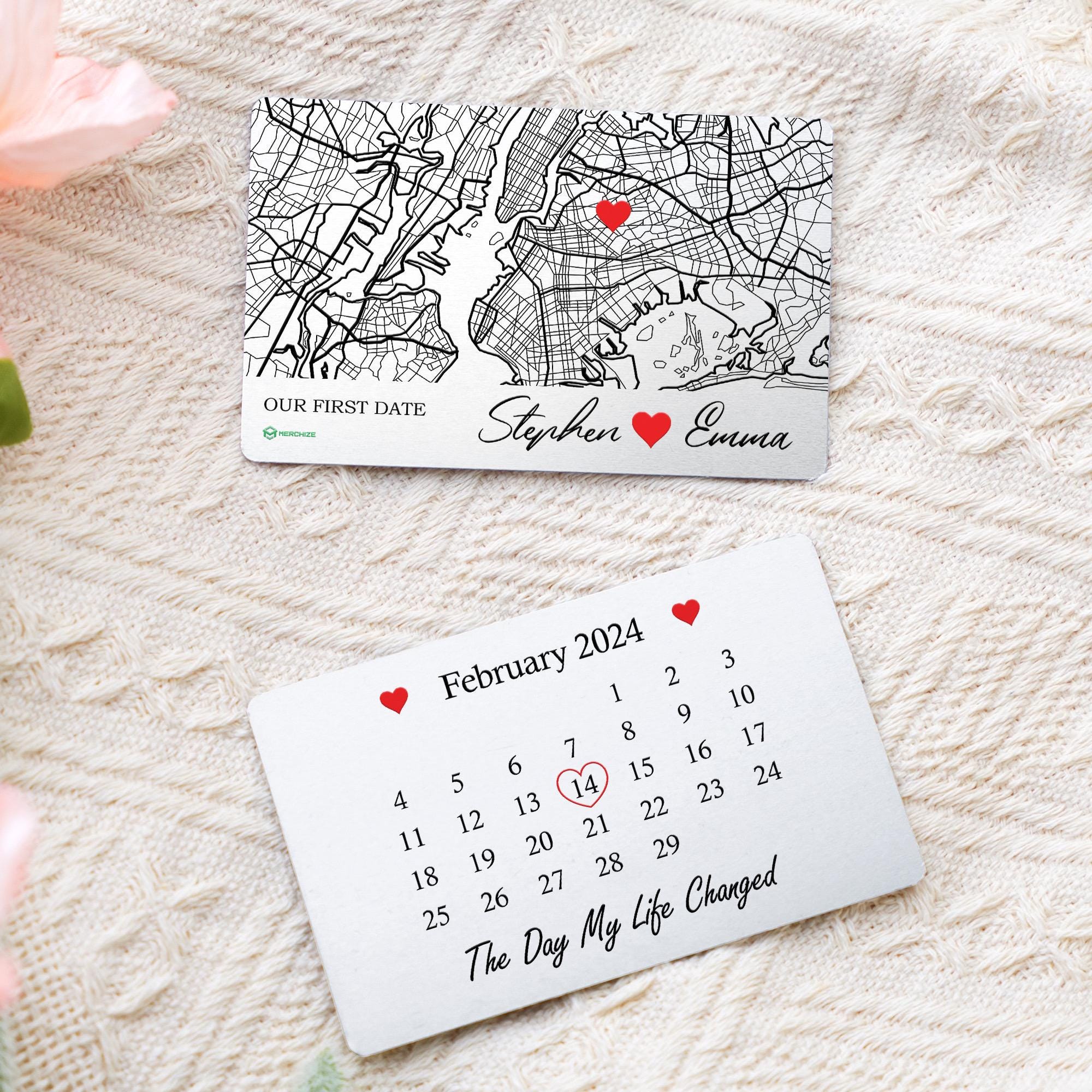 Custom Metal Wallet Card: Personalized Photo Message