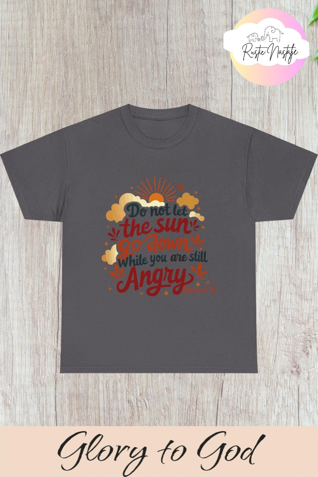 Bible Verse Sunset Graphic T-Shirt, Christian Apparel