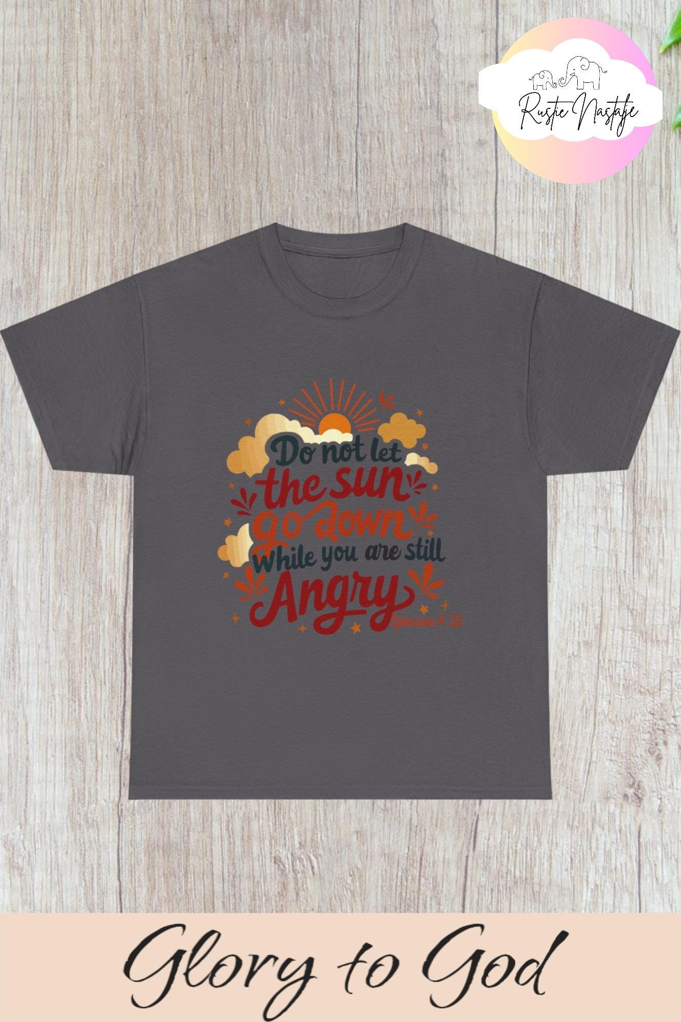 Bible Verse Sunset Graphic T-Shirt, Christian Apparel