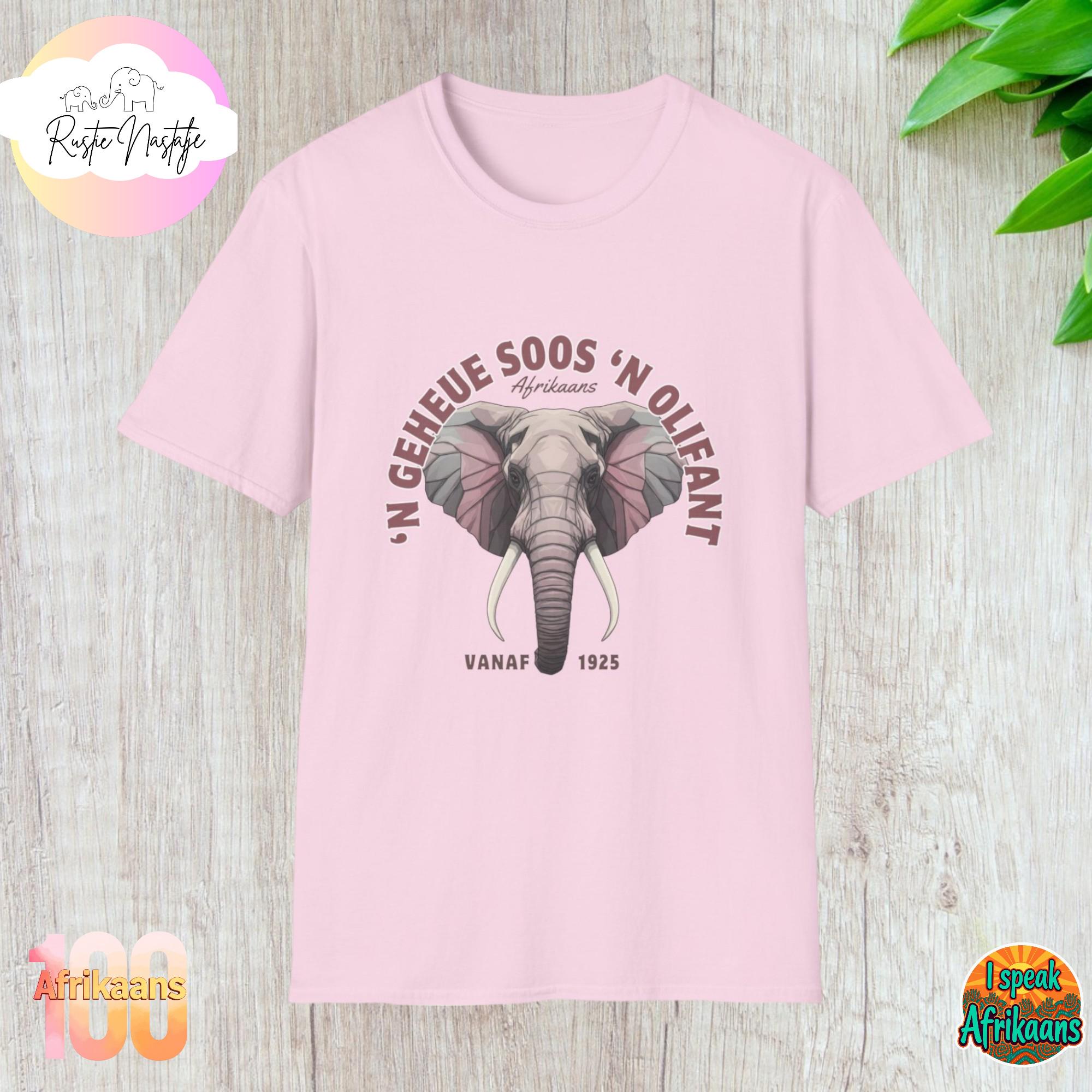 Afrikaans Elephant Memory T-Shirt: South African Gift