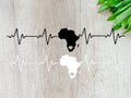 Africa Heartbeat Vinyl Car Decal: South Africa Silhouette Sticker