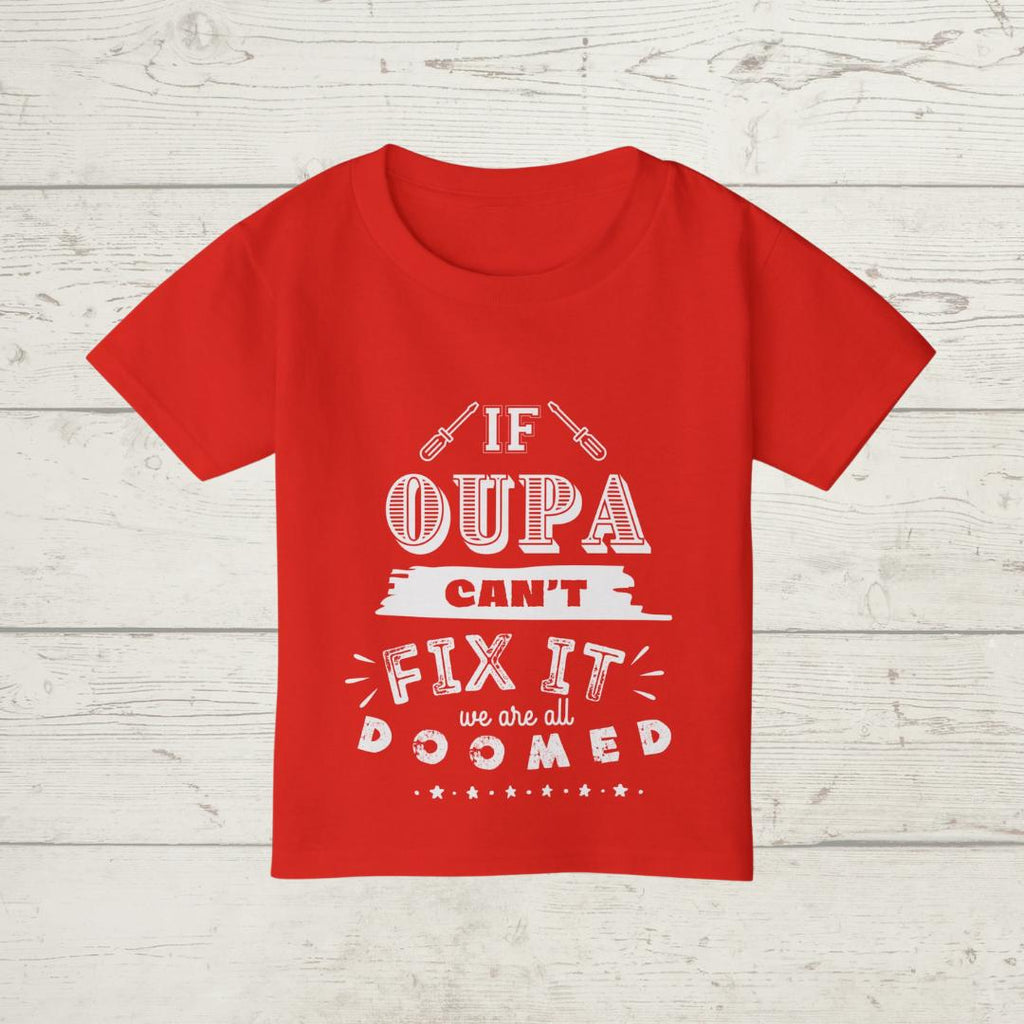 Oupa Fix It Kids T-Shirt, South African Grandfather Gift