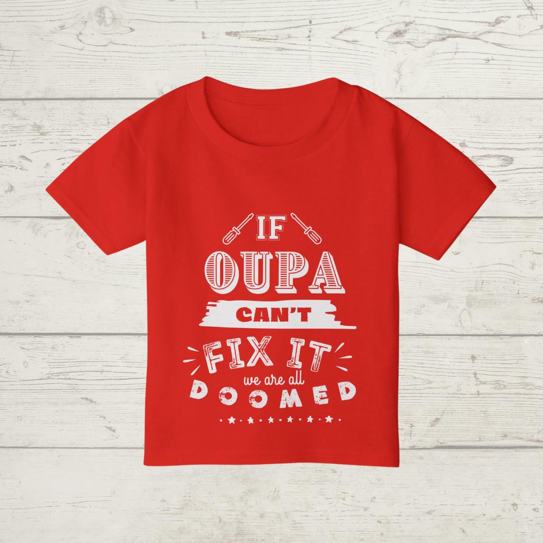 Oupa Fix It Kids T-Shirt, South African Grandfather Gift