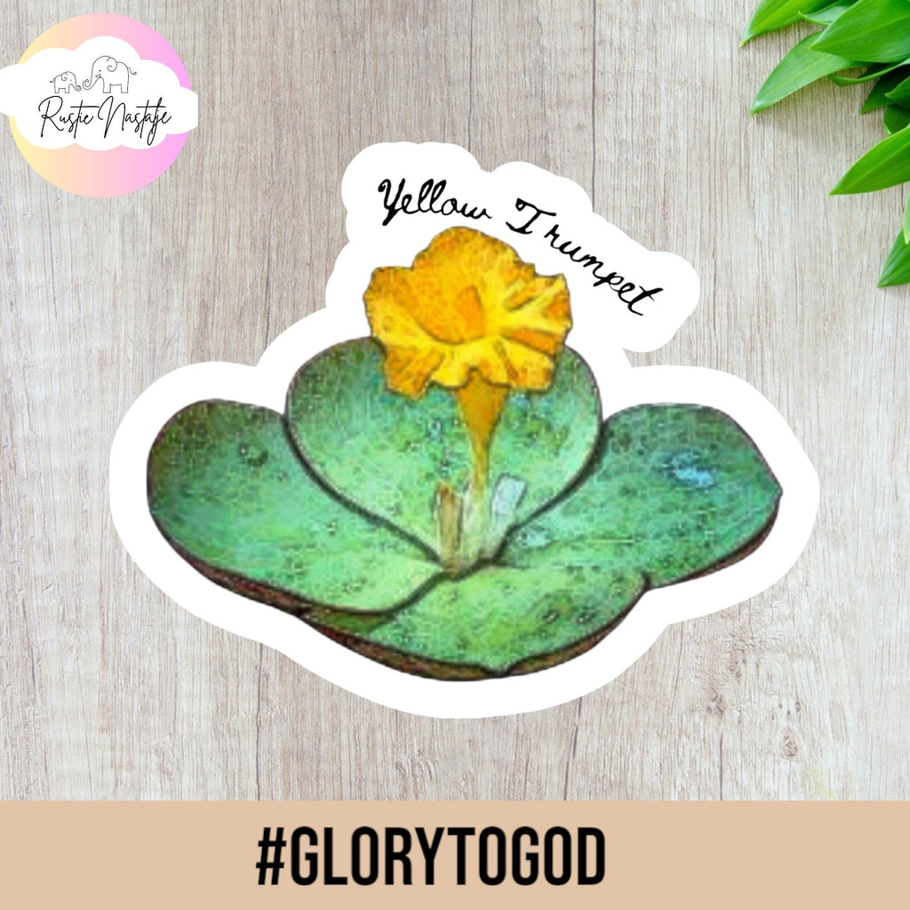 West African Flower Sticker Set: Botanical Decals for Laptop, Planner