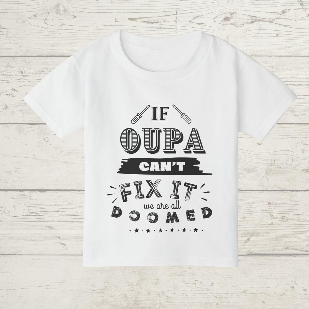 Oupa Fix It Kids T-Shirt, South African Grandfather Gift