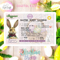 Easter Bunny License: Egg Delivery Permit, Easter Surprise (PNG File)