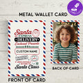 Personalized Santa Photo Metal Wallet Card, Christmas Keepsake