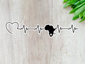 Africa Heartbeat Car Sticker: Love South Africa Vinyl Decal