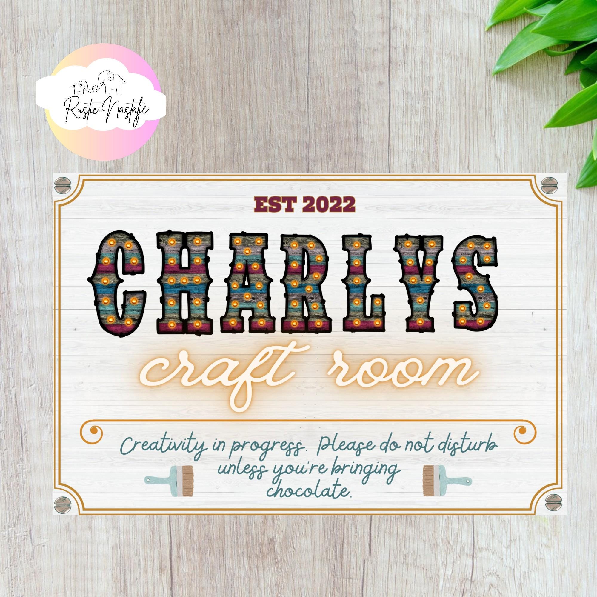 Custom Craft Room Metal Sign: Vintage-Inspired Personalized Decor