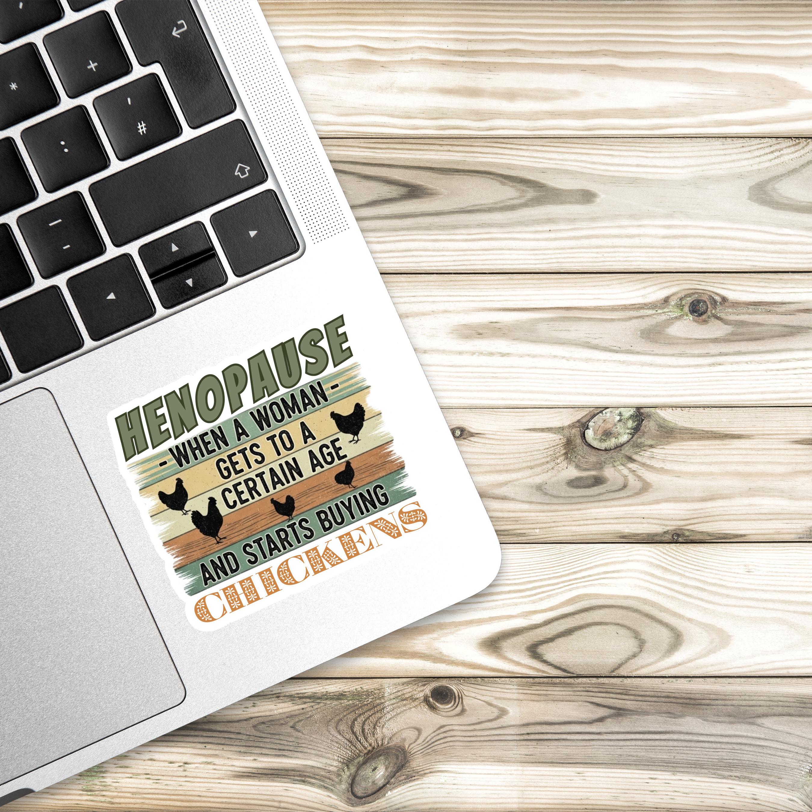 Henopaus Chicken Sticker: Waterproof Vinyl Decal for Laptop, Water Bottle
