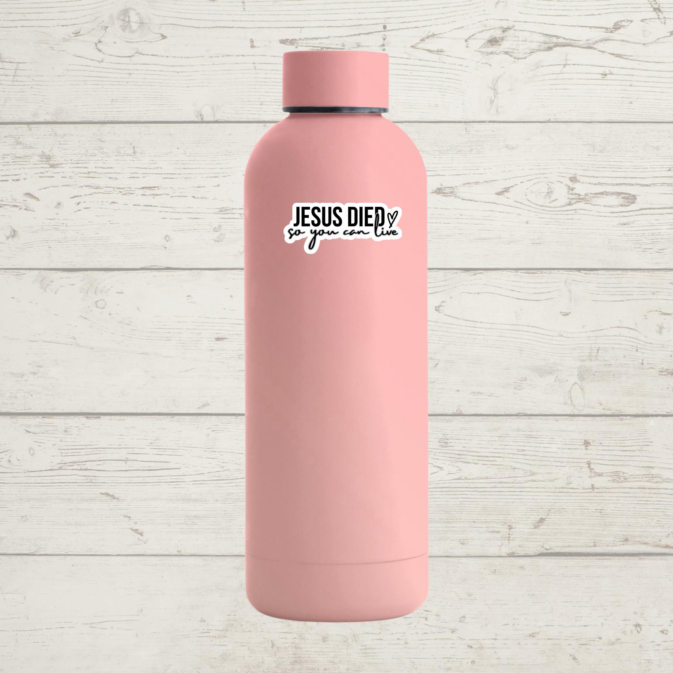Jesus Died So You Can Live Vinyl Sticker - Waterproof Faith Decal, Remebering Charlie Kirk