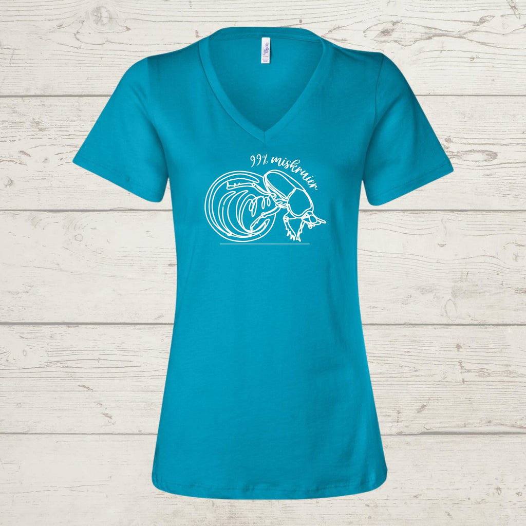 99% Miskruier V-Neck Tee: Funny South African Humor Shirt