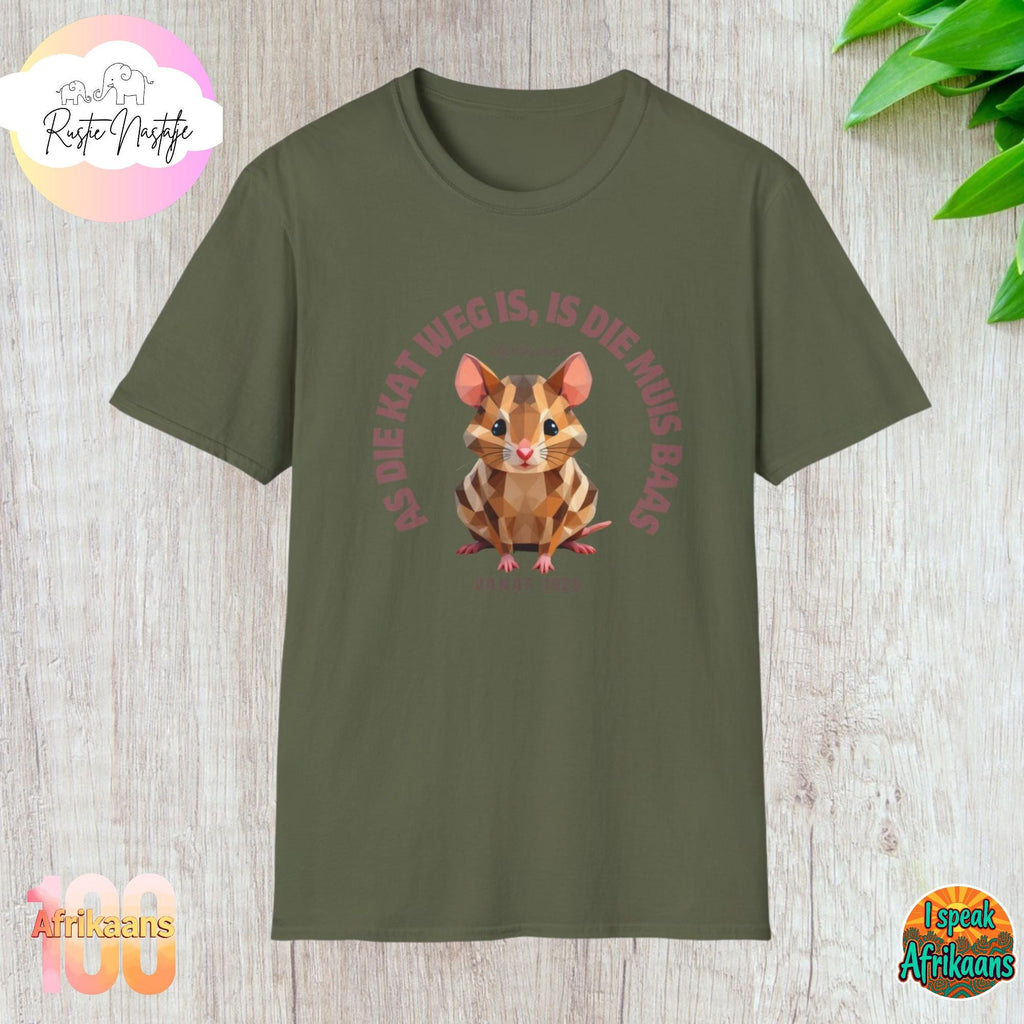 Funny Mouse T-Shirt: South African Humor, Afrikaans Saying