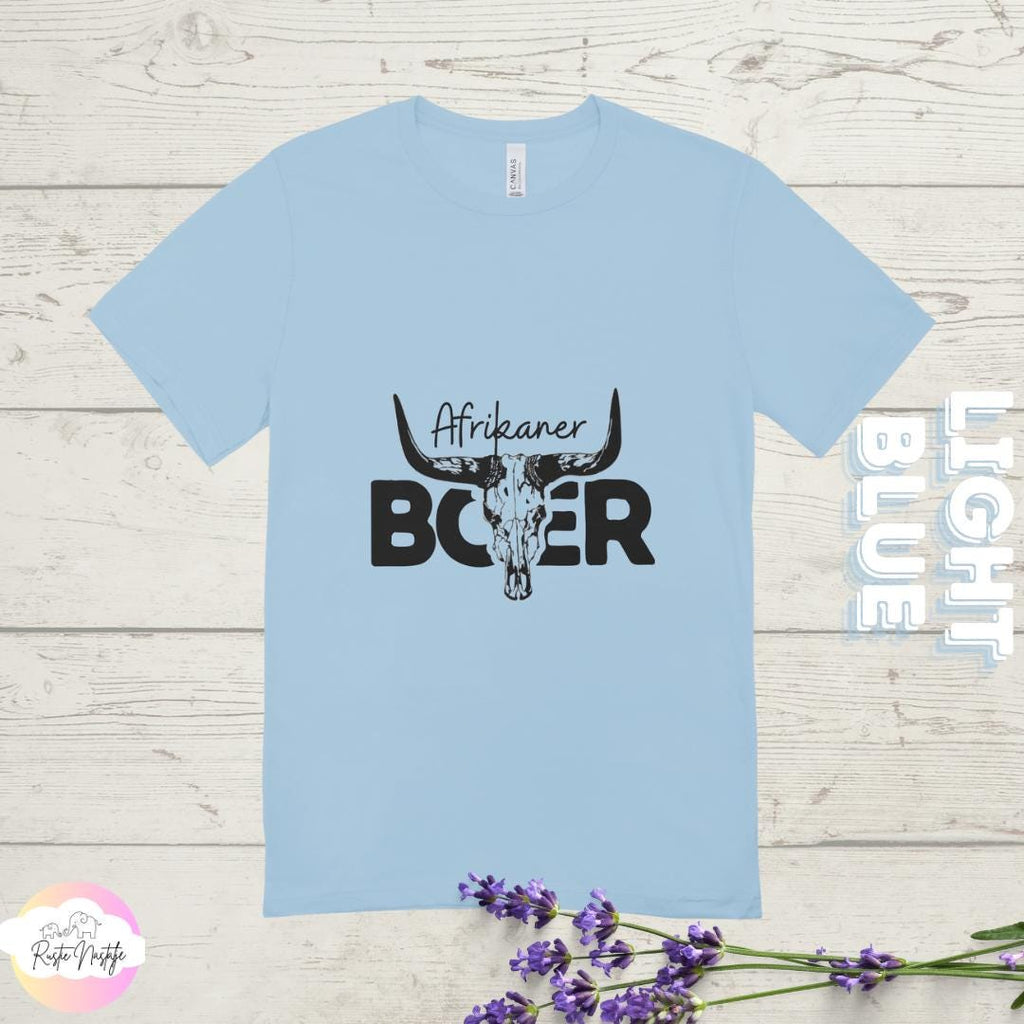 Afrikaner Boer T-Shirt: South African Heritage Bull Skull Graphic
