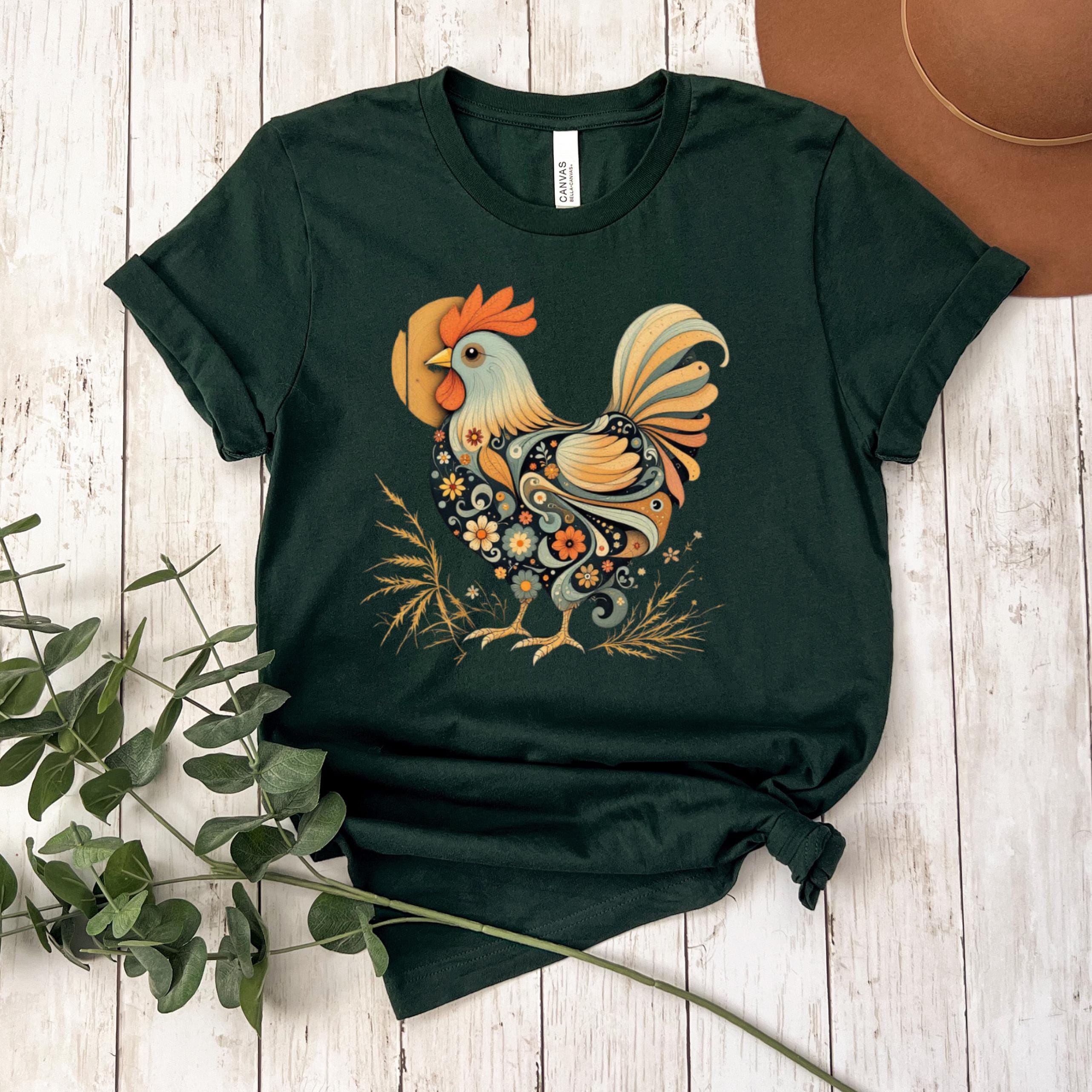 Folk Art Rooster PNG Clipart: Farmhouse Animal Designs (Digital Download)