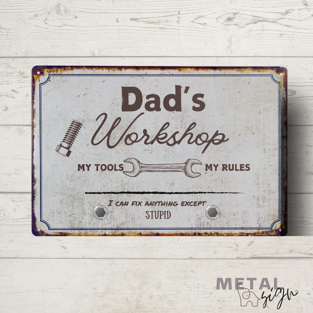 Custom Metal Garage Sign: Vintage Style Mechanic Gift