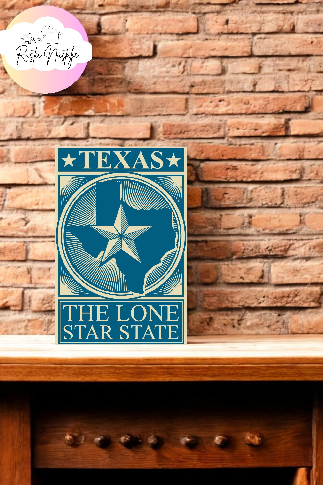 Custom Texas Metal Sign: Vintage Garage Decor, Man Cave Art (10x8)