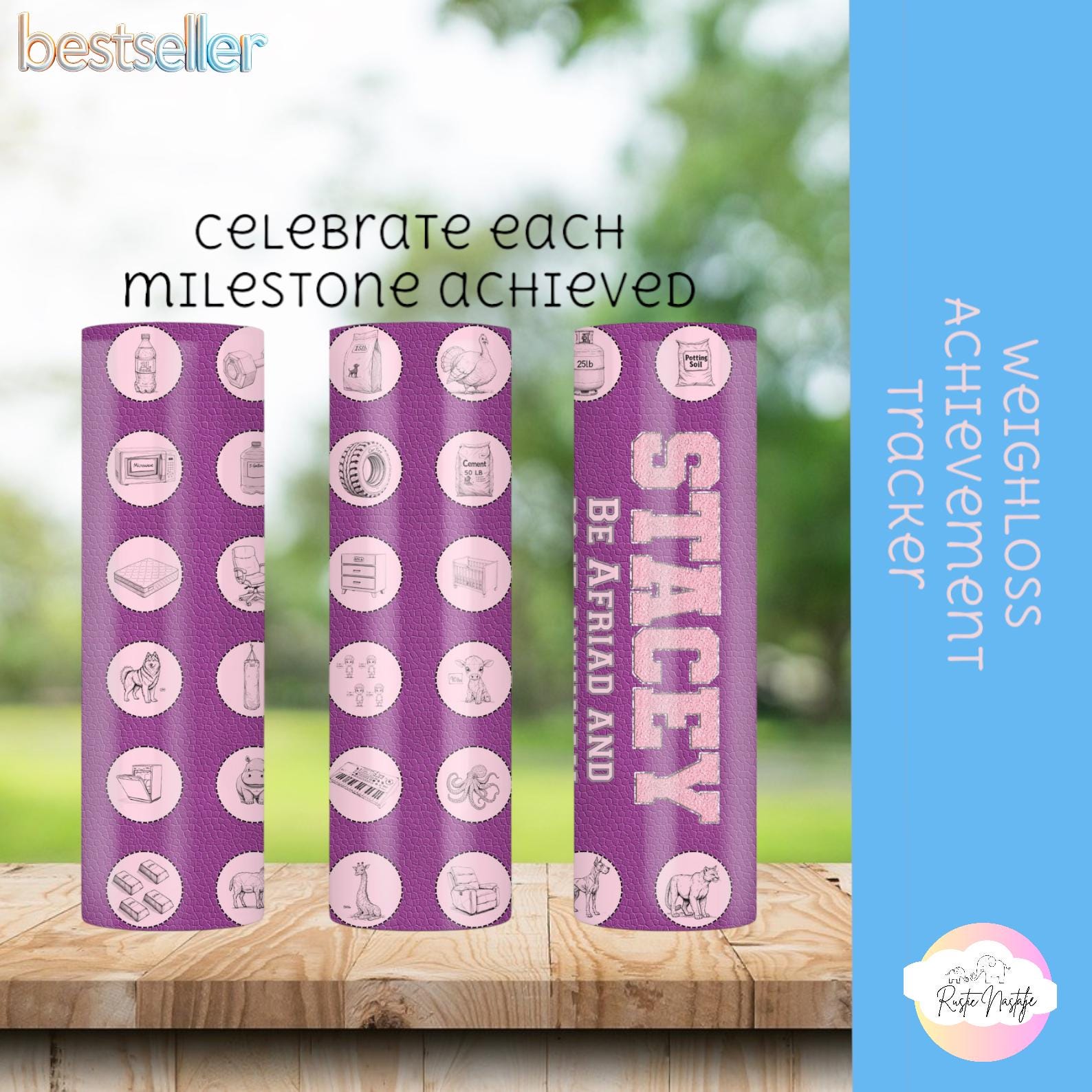 Weight Loss Tracker Tumbler: Personalized 30oz Stainless Steel Hydration Tumbler